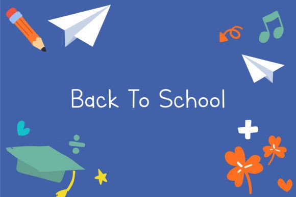 Back to School Blue Background: Versatile, Ready-to-Use Design Assets for Educators and Creators