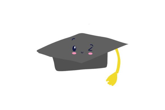 Back to School Graduation Hat Kawai Icon