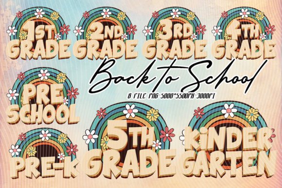 Back to School Retro Rainbow Bundle