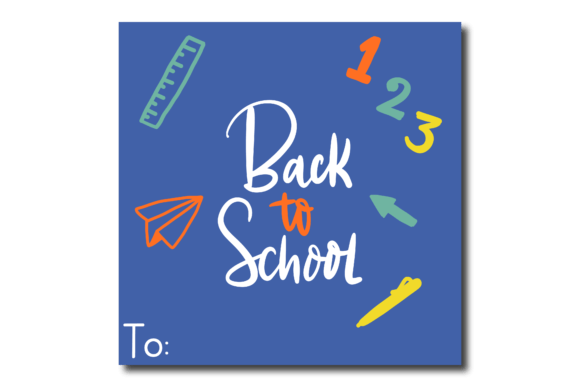Back to School Stationary Blue Card