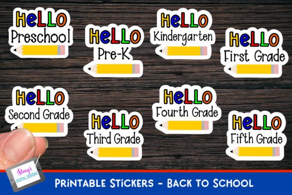 Back to School Sticker - Grade Levels: Practical, Print-Ready Designs for Educators and Organizers