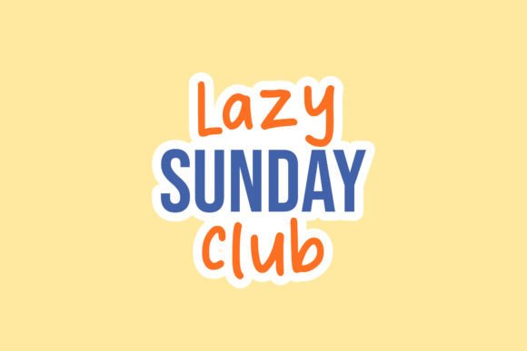 Back to School Sticker Lazy Sunday Club