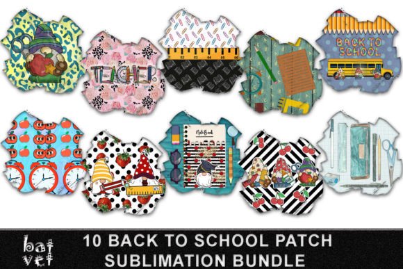 Back to School T Shirt Patch Bundle PNG