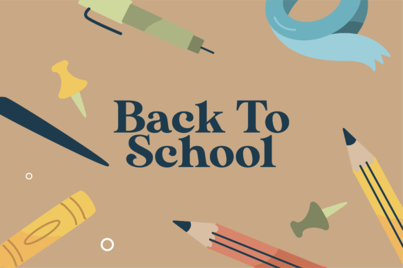 Brown Background Back to School