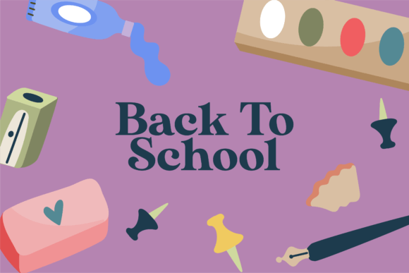 Purple Background Back to School Design: A Versatile Digital Asset for Educators, Creators & Small Businesses