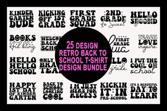Retro Back to School T-shirt Designs Bun